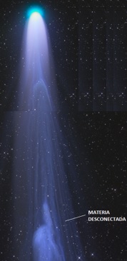 REPORTE #225 – LA COLA DEL COMETA C/2021 A1 LEONARD SUFRE UNA DESCONECCIÓN - OBSERVACIÓN  DEL 27 AL 31 DE DICIEMBRE DE HRS. 19:45 ADELANTE