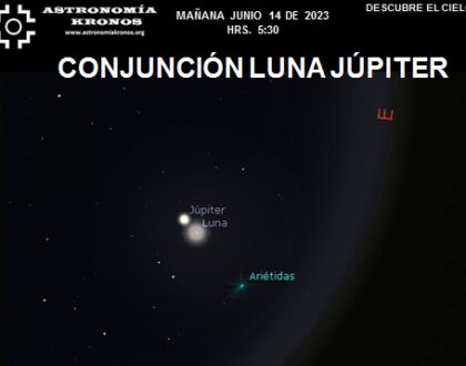 DESCUBRE EL CIELO – MAÑANA MIÉRCOLES 14 DE JUNIO, HRS. 05.30 – CONJUNCIÓN  LUNA JÚPITER