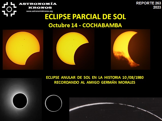 REPORTE #263 – INFORME ECLIPSE PARCIAL DE SOL – OCTUBRE 14 DE 2023